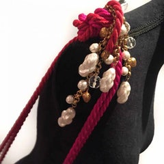 Vintage French Dominique Aurientis Rare Designer Jewelled Cross Body Bag 1980S