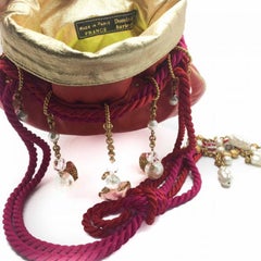 Vintage French Dominique Aurientis Rare Designer Jewelled Cross Body Bag 1980S