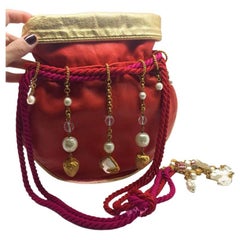 Vintage French Dominique Aurientis Rare Designer Jewelled Cross Body Bag 1980S
