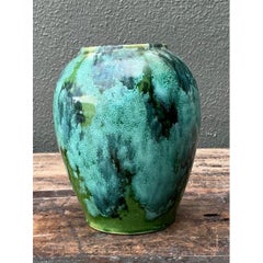 Vintage French Drip Glaze Vase