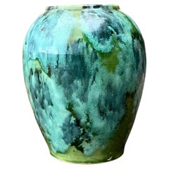 Vintage French Drip Glaze Vase