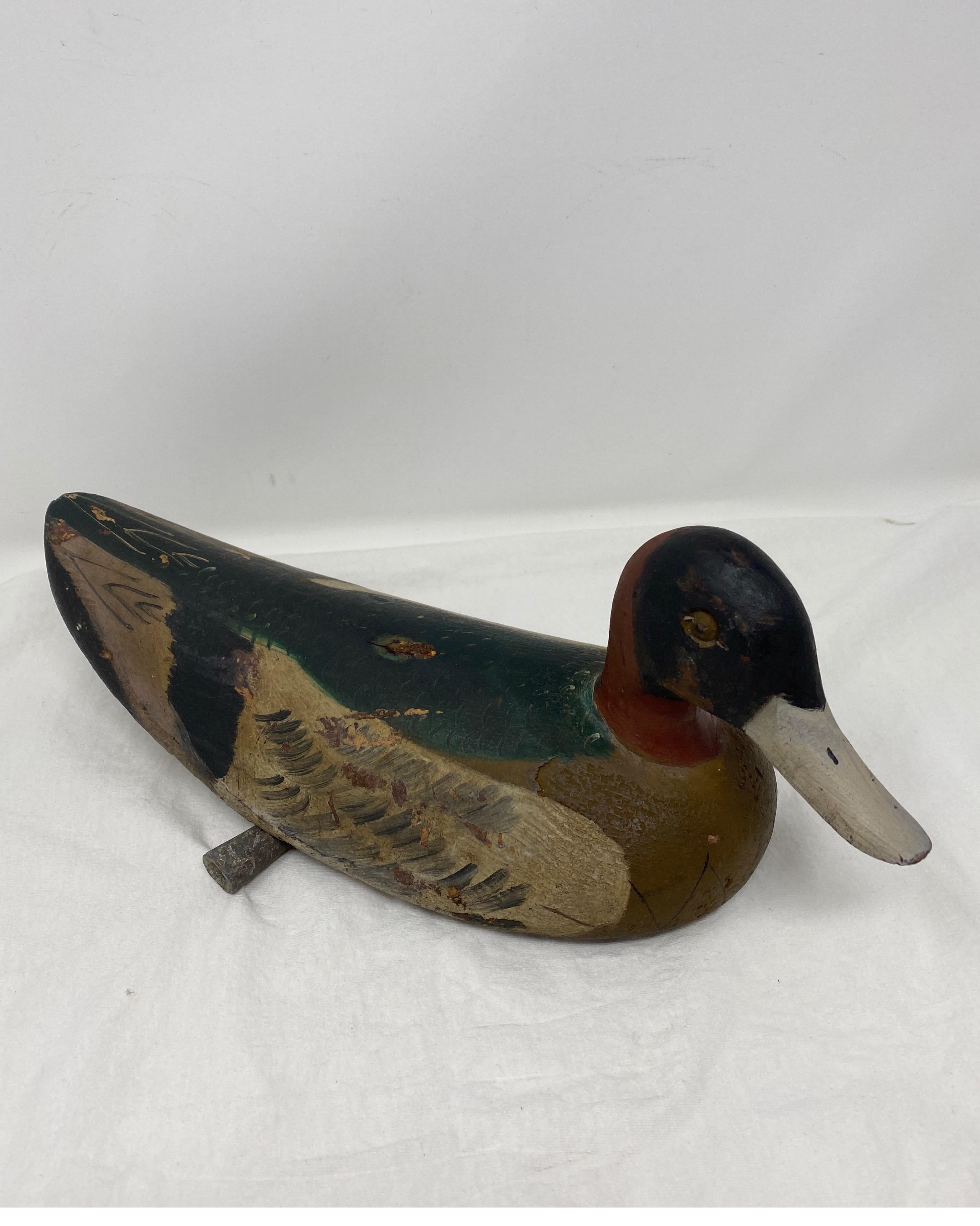 Vintage French Duck Decoy In Good Condition In Houston, TX