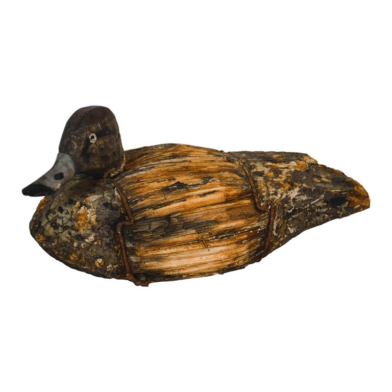 Vintage French Duck Decoy For Sale at 1stDibs