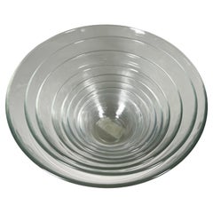 Ensemble de neuf bols mixtes gigognes en verre Duralex français vintage de France