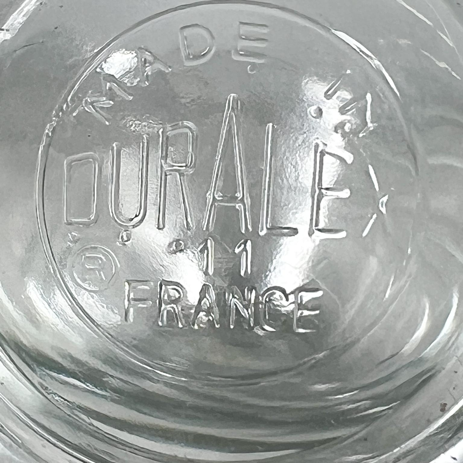 Late 20th Century Vintage French Duralex Glass Nesting Mixing Bowl Set of Nine France