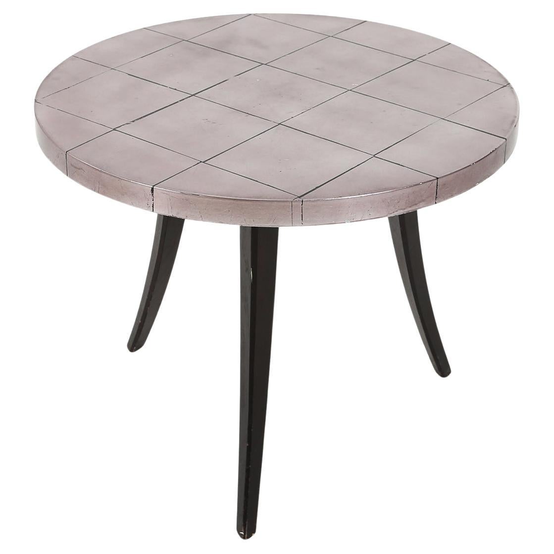 Vintage French eighties space age tripot coffee table