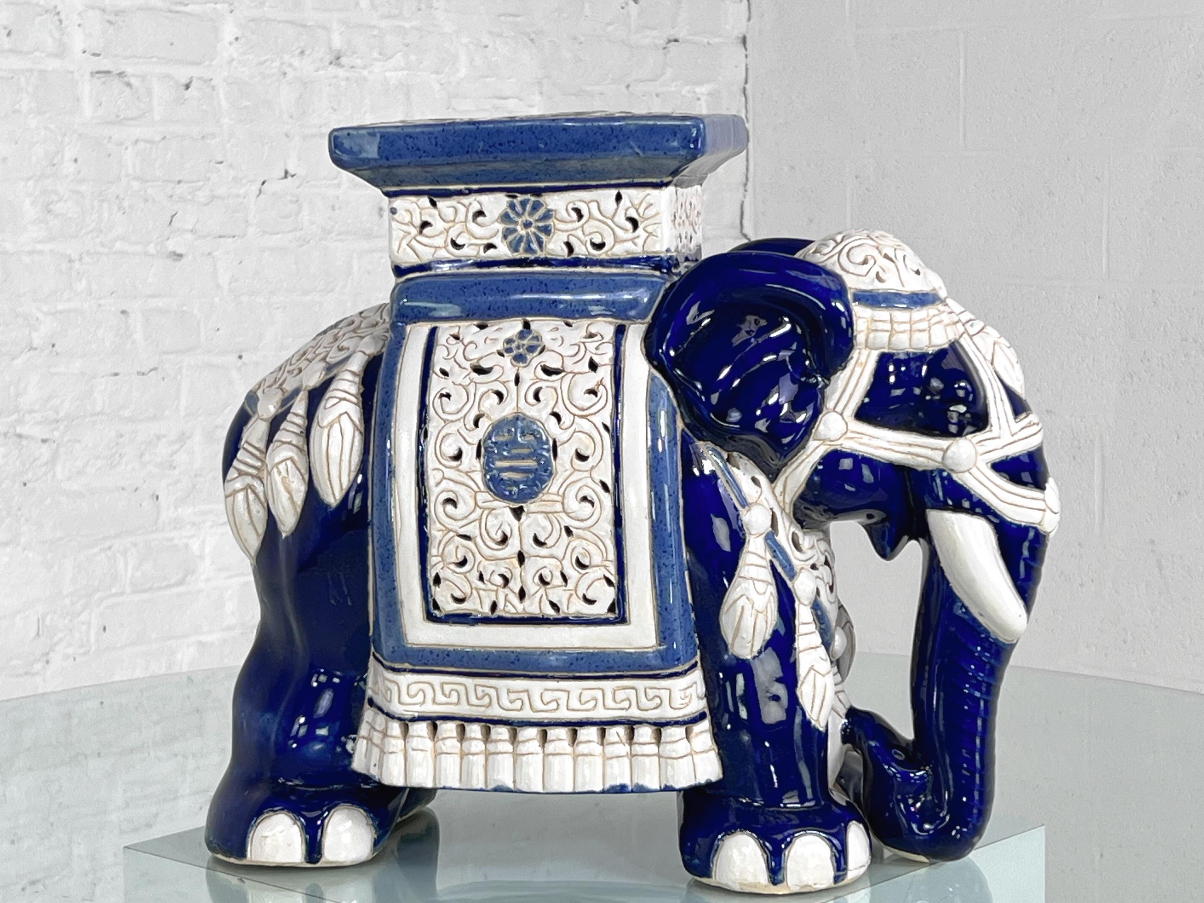 ceramic elephant table