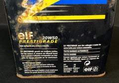 Vintage French ELF 20W50 Prestigrade Oil Can, Circa 1970s - 2Y598