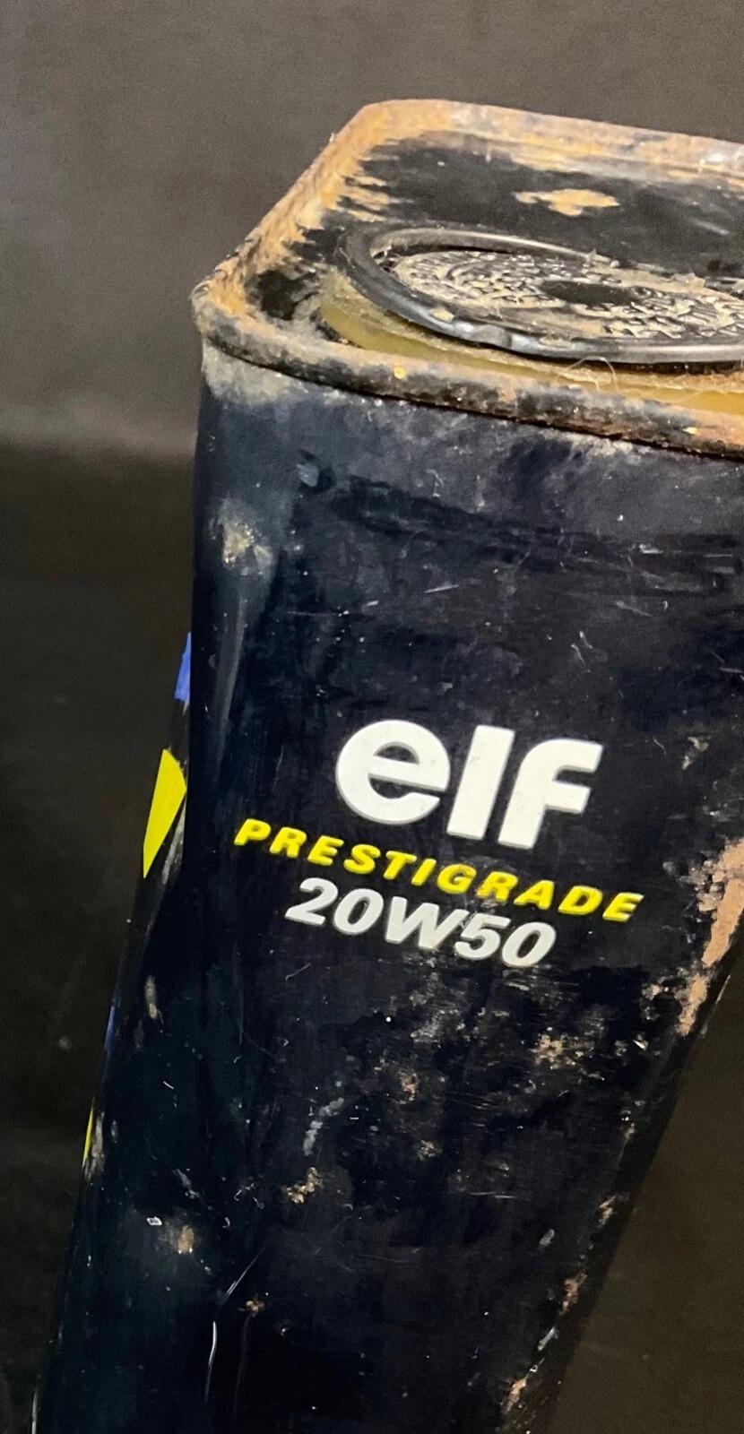 Metal Vintage French ELF 20W50 Prestigrade Oil Can, Circa 1970s - 2Y598 For Sale