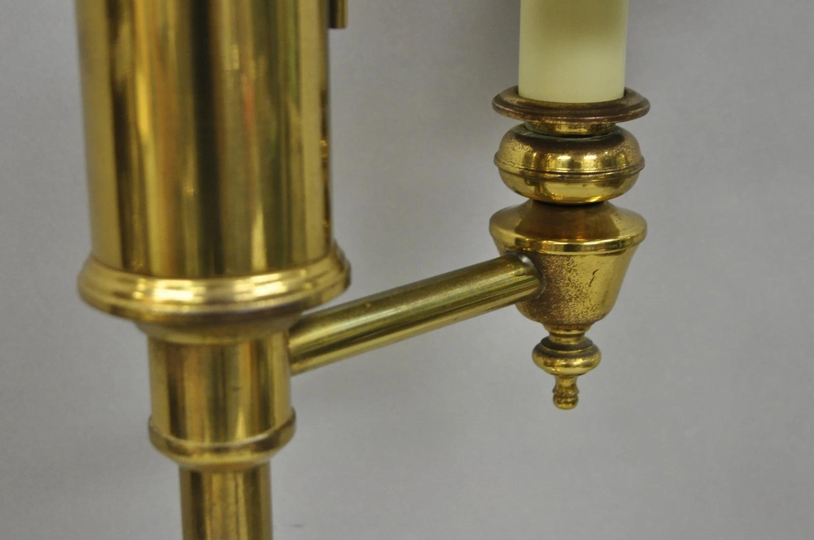 Vintage French Empire Brass Metal Bouillotte Desk Table Lamp w/ Spartan Helmet For Sale 5