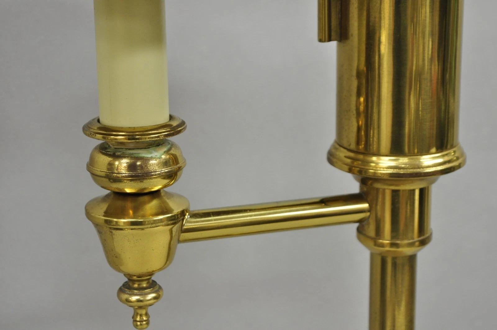 Vintage French Empire Brass Metal Bouillotte Desk Table Lamp w/ Spartan Helmet For Sale 3