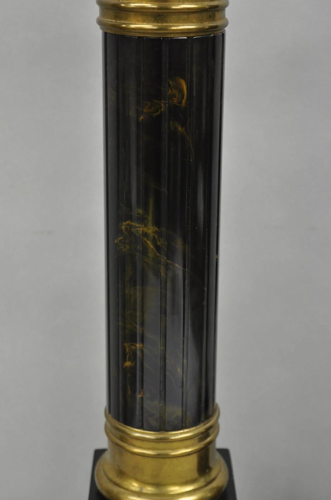 Lámparas de Sobremesa de Columna de Celuloide 