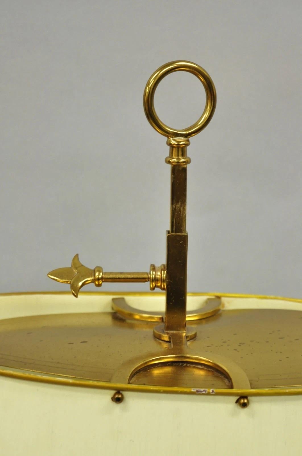 Lampada da tavolo vintage Impero francese in ottone e metallo, candeliere Bouillotte In condizioni buone in vendita a Philadelphia, PA