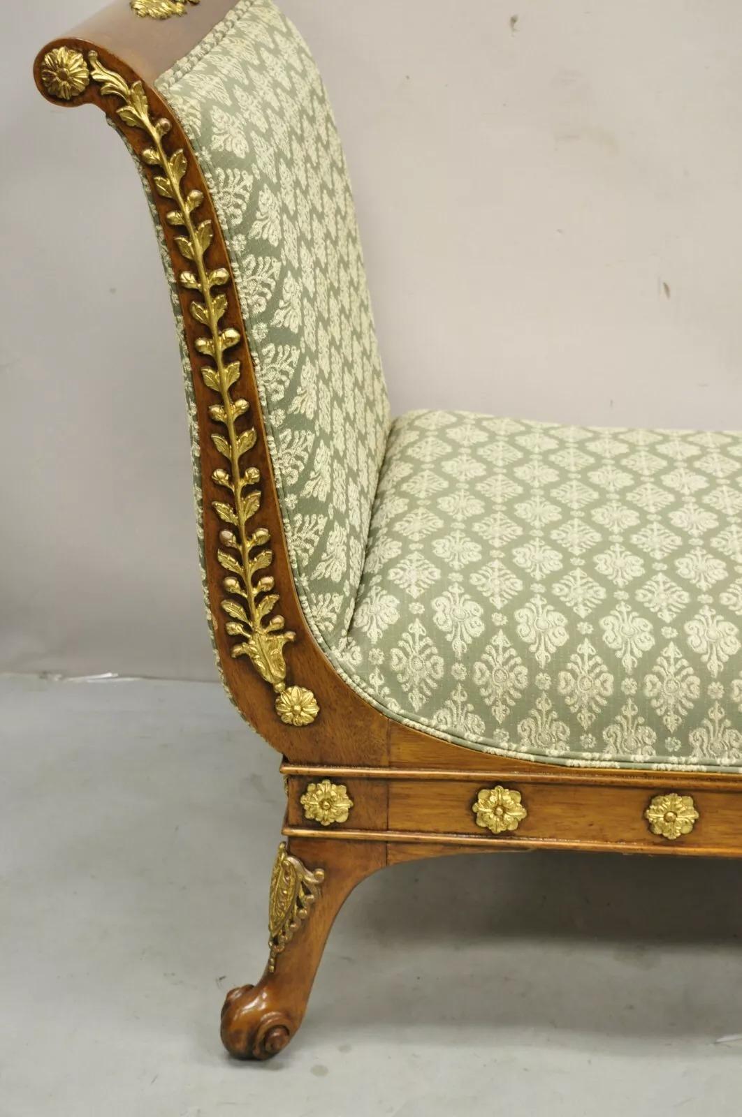 Unknown Vintage French Empire Neoclassical Style Recamier Daybed Chaise Lounge Sofa