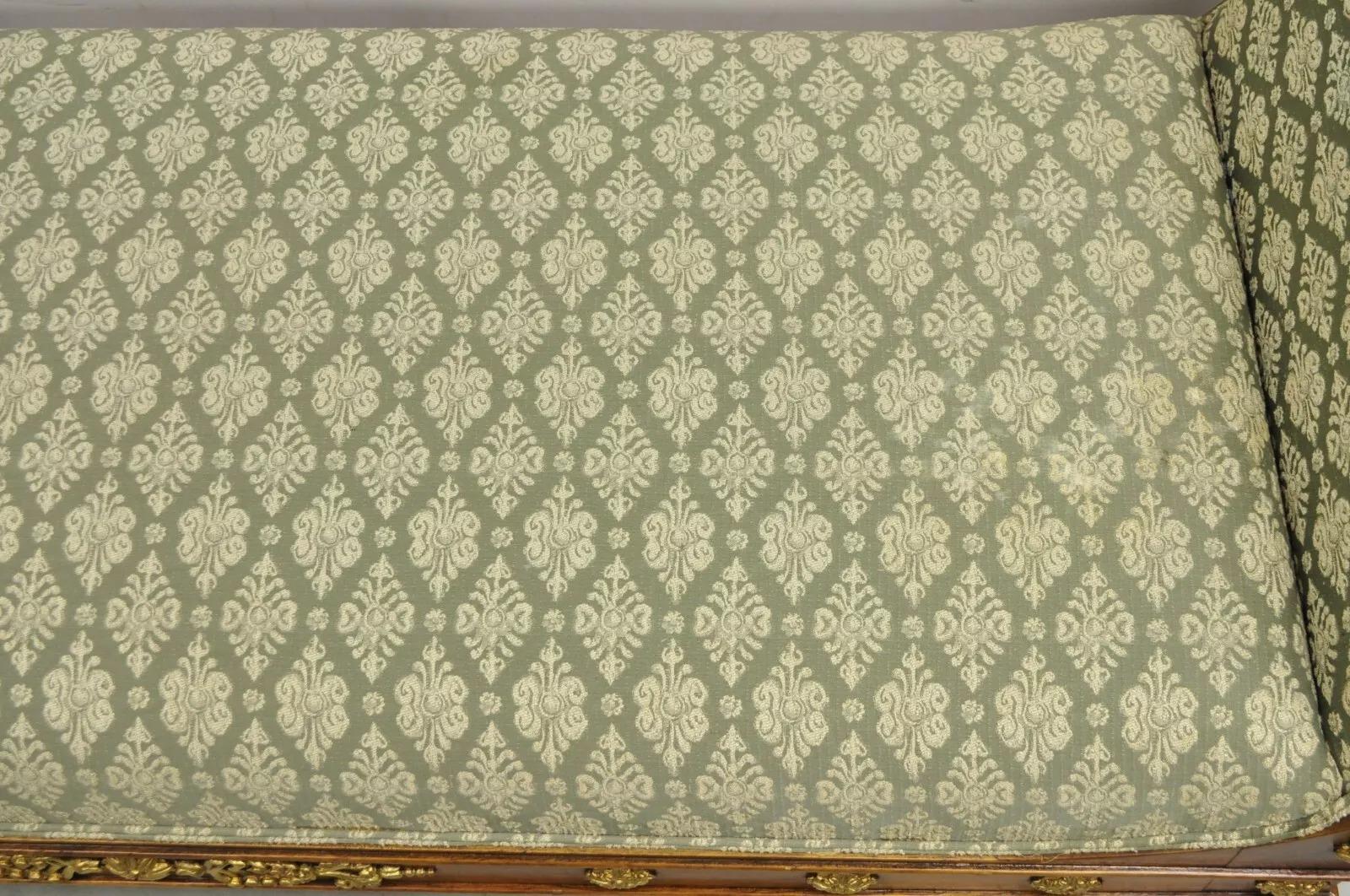 Vintage French Empire Neoclassical Style Recamier Daybed Chaise Lounge Sofa 1