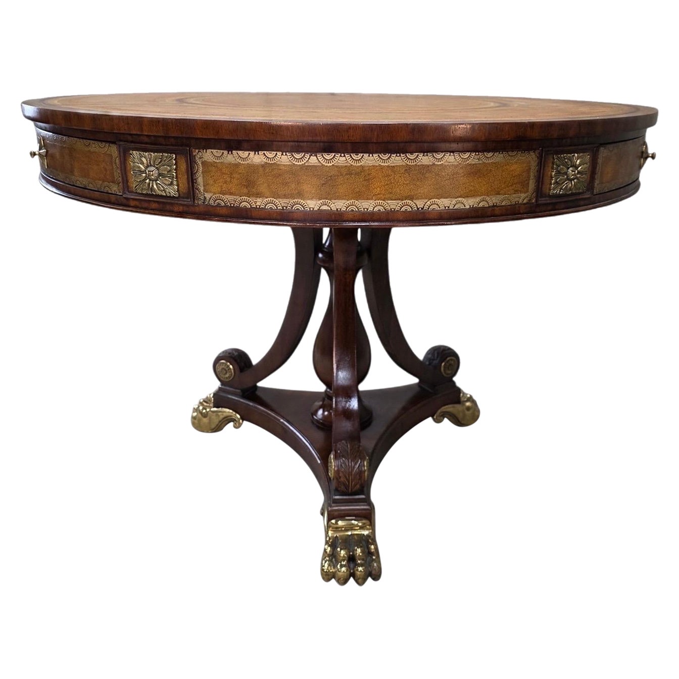 Vintage French Empire Regency Style Library/Hall Table by Maitland Smith