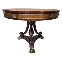 Vintage French Empire Regency Style Library/Hall Table by Maitland Smith