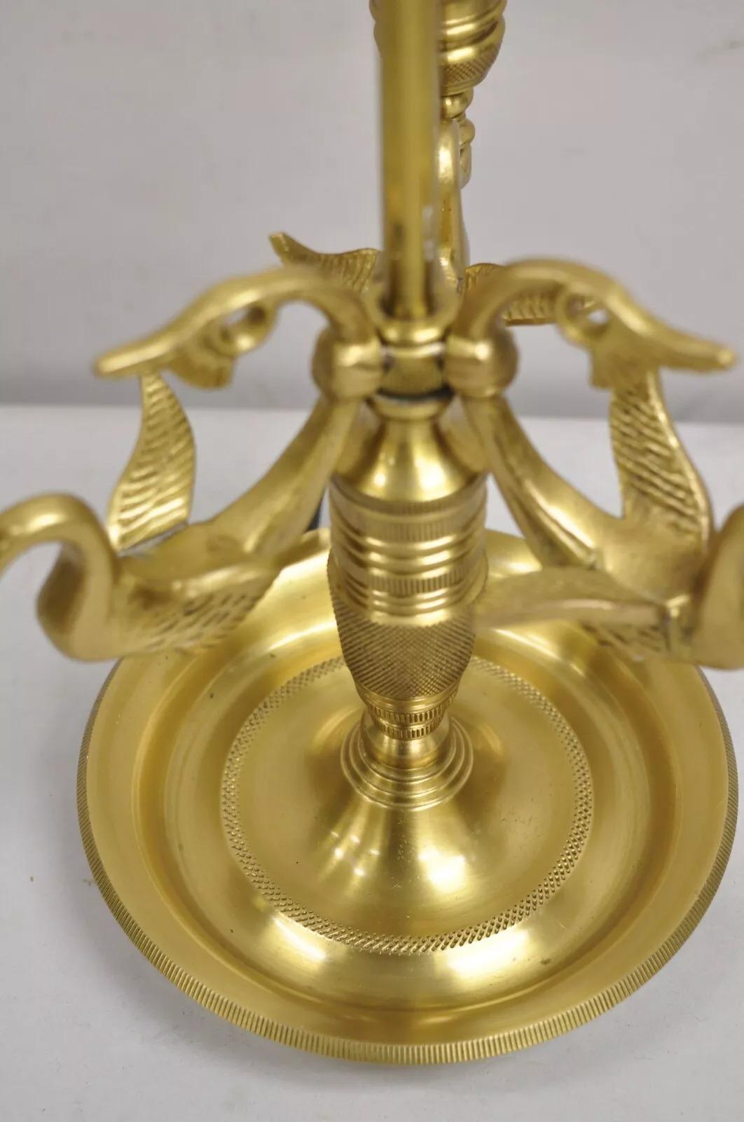 Lampada da scrivania a triplo candelabro Bouillotte in stile Impero Regency francese vintage in vendita 2