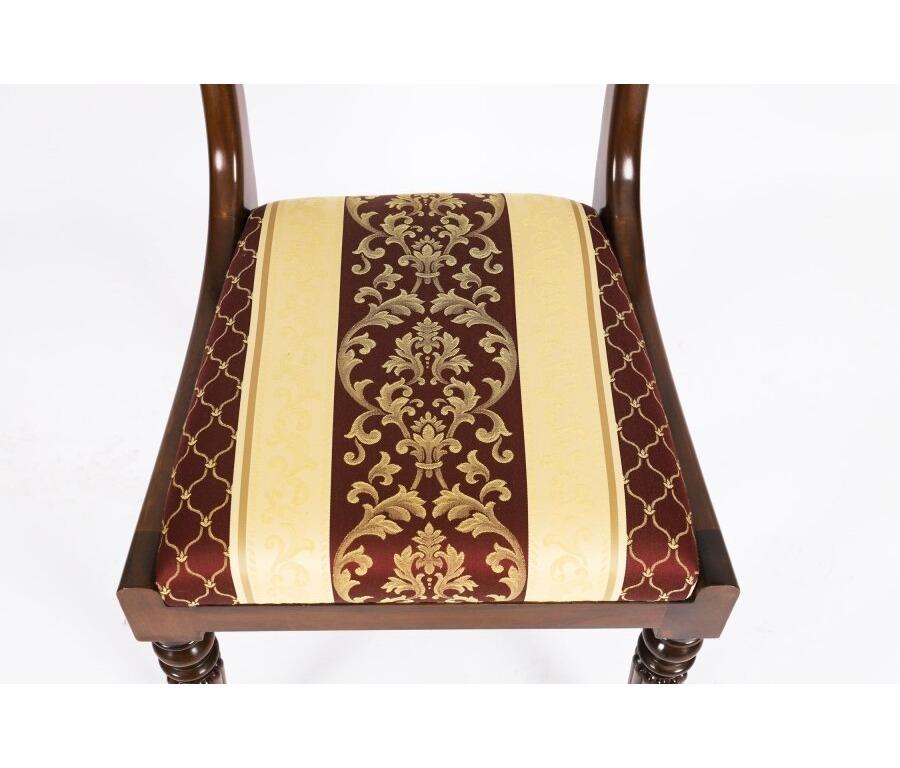 Vintage Französisch Empire Revival Burr Walnuss Esstisch & 6 Stühle 20. im Angebot 14