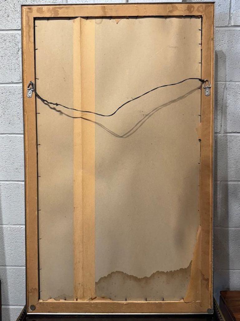 Specchio d'epoca francese Impero in acciaio e ottone In condizioni buone in vendita a Dallas, TX