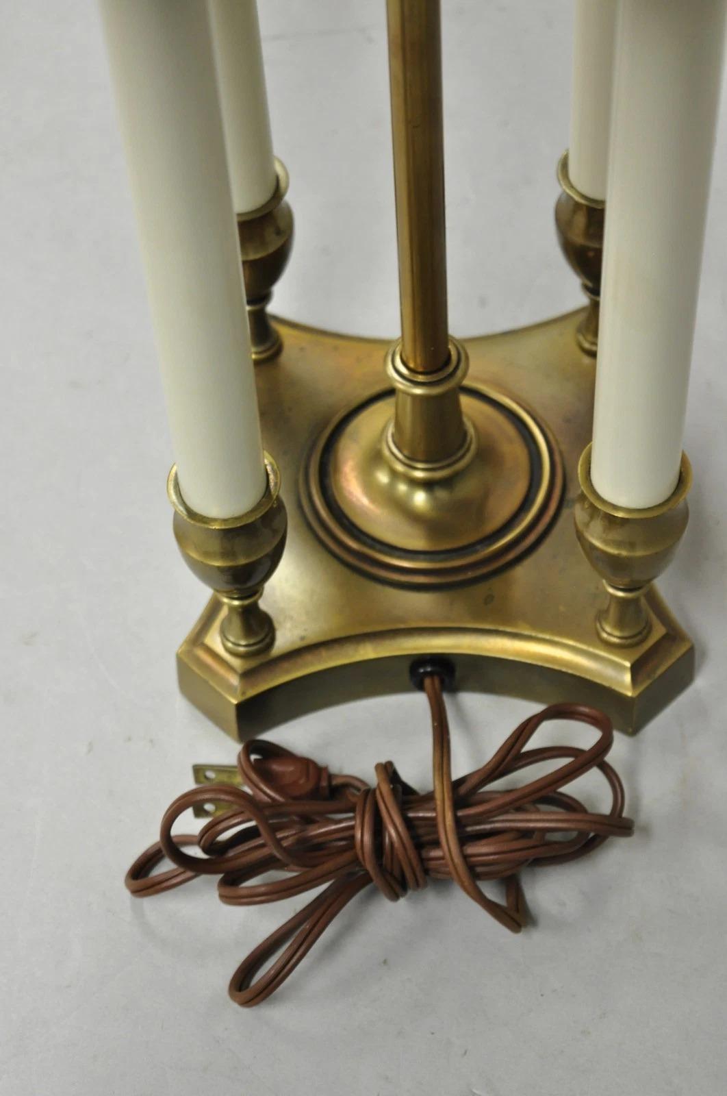 Lámpara de sobremesa Bouillotte de latón estilo Imperio francés vintage en venta 4