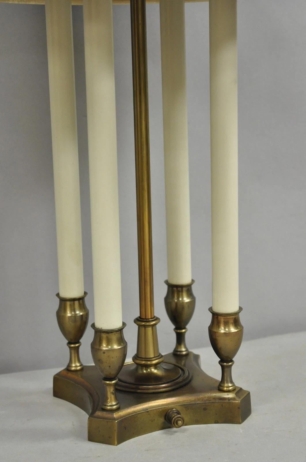 Lámpara de sobremesa Bouillotte de latón estilo Imperio francés vintage Desconocido en venta
