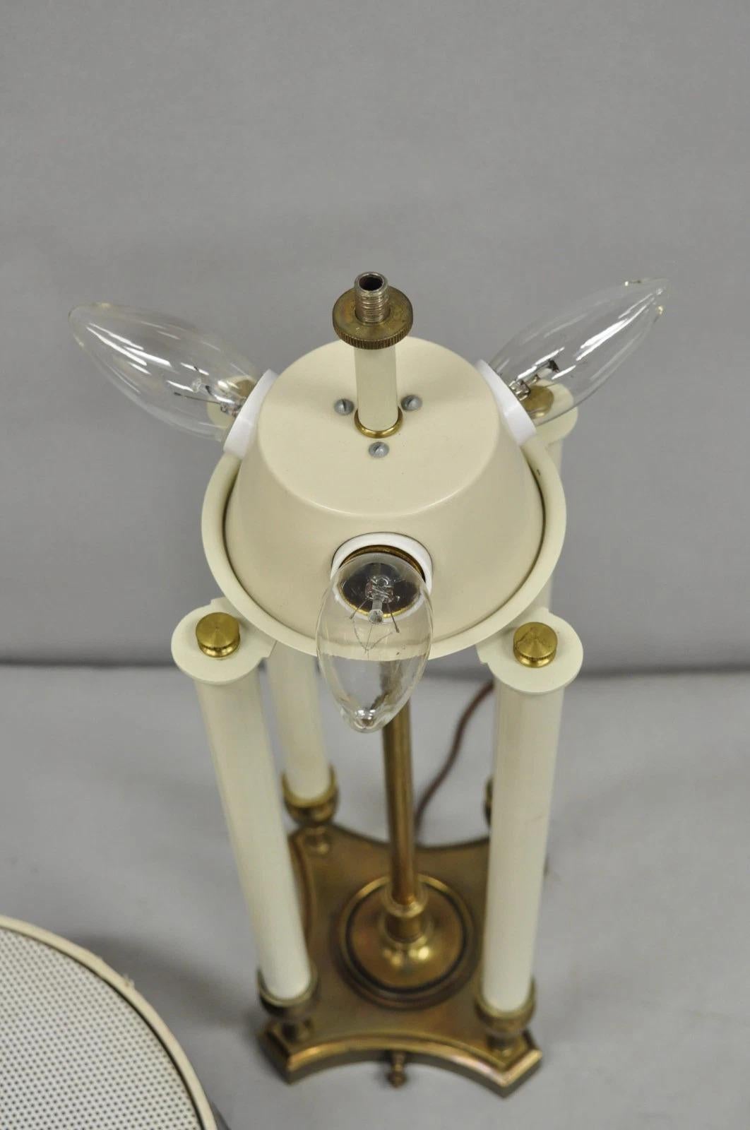 Lámpara de sobremesa Bouillotte de latón estilo Imperio francés vintage en venta 3