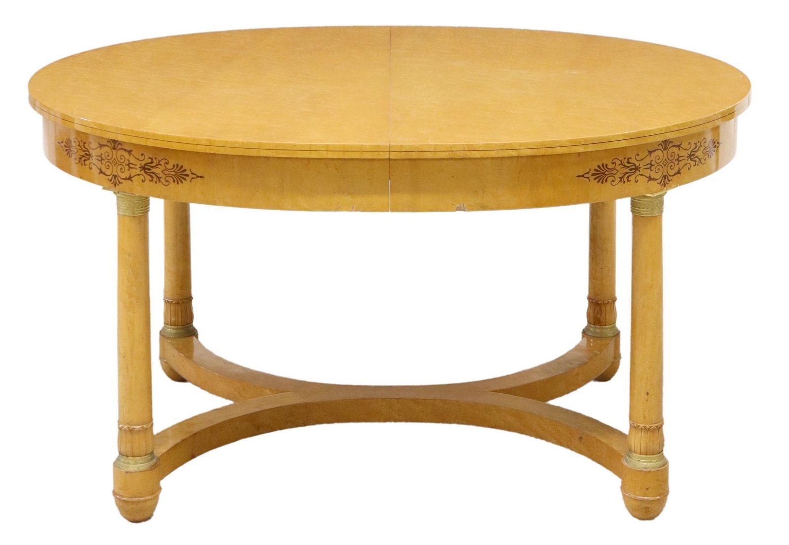 Empire Revival Vintage French Empire Style Extension Dining Table For Sale