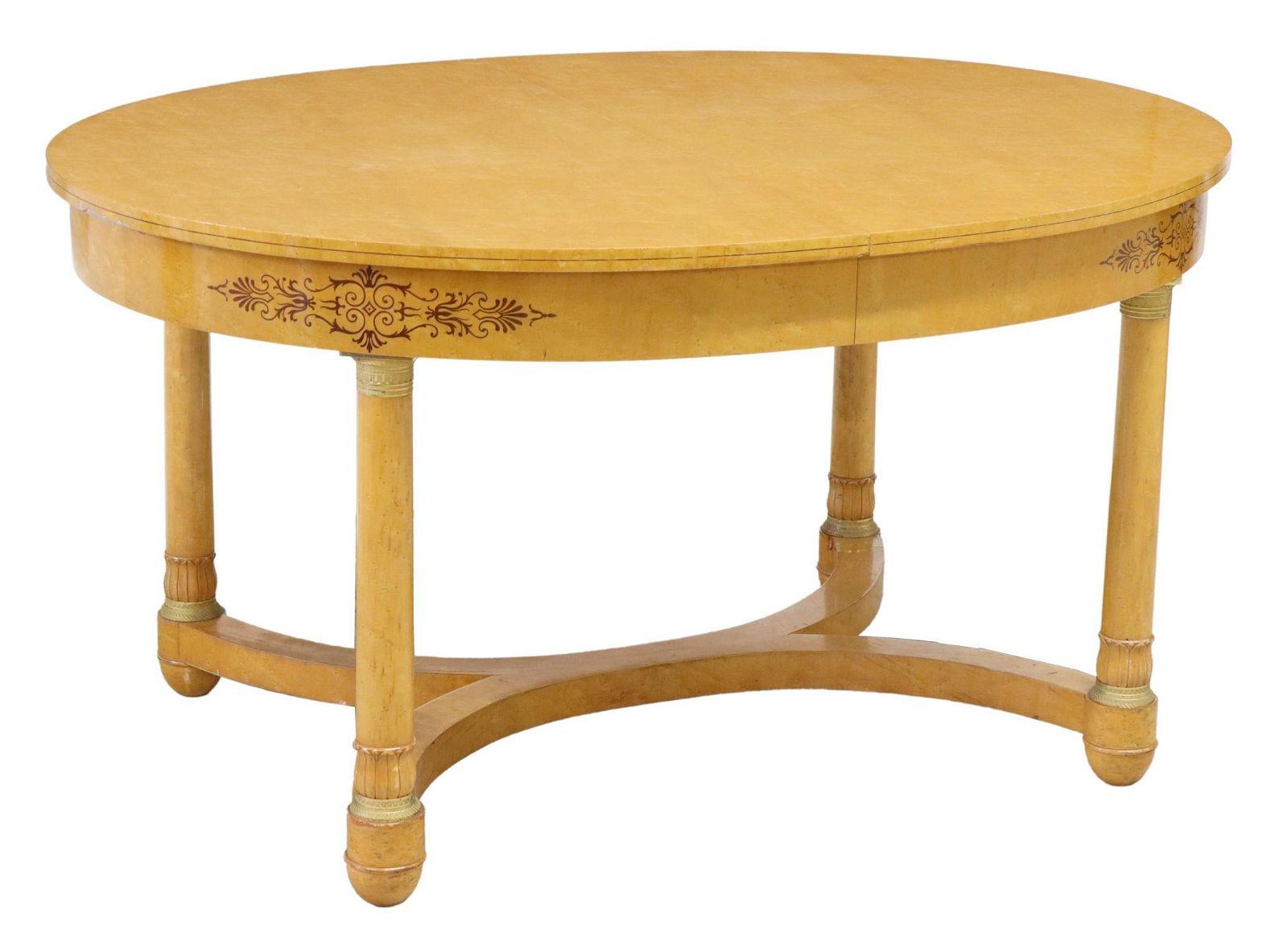 Vintage French Empire Style Extension Dining Table In Good Condition For Sale In Sheridan, CO