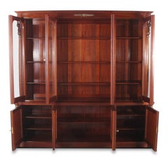 Vintage French Empire-Style Mahogany Bookcase