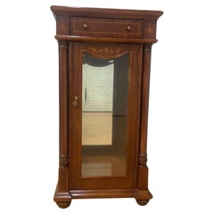 Vintage French Empire Style Mahogany Display Vitrine Cabinet