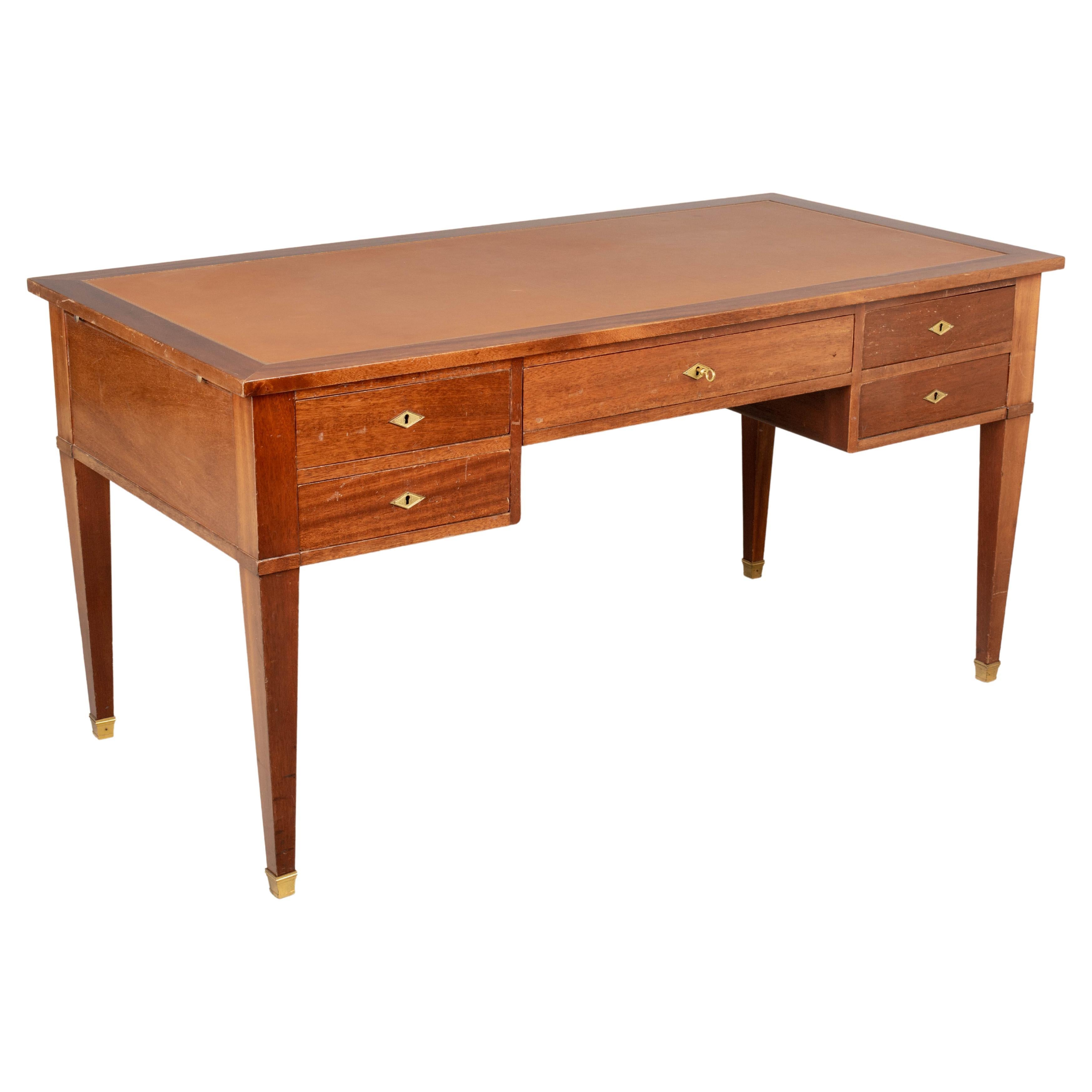 Vintage Hand Carved Swag Executive Desk For Sale at 1stDibs