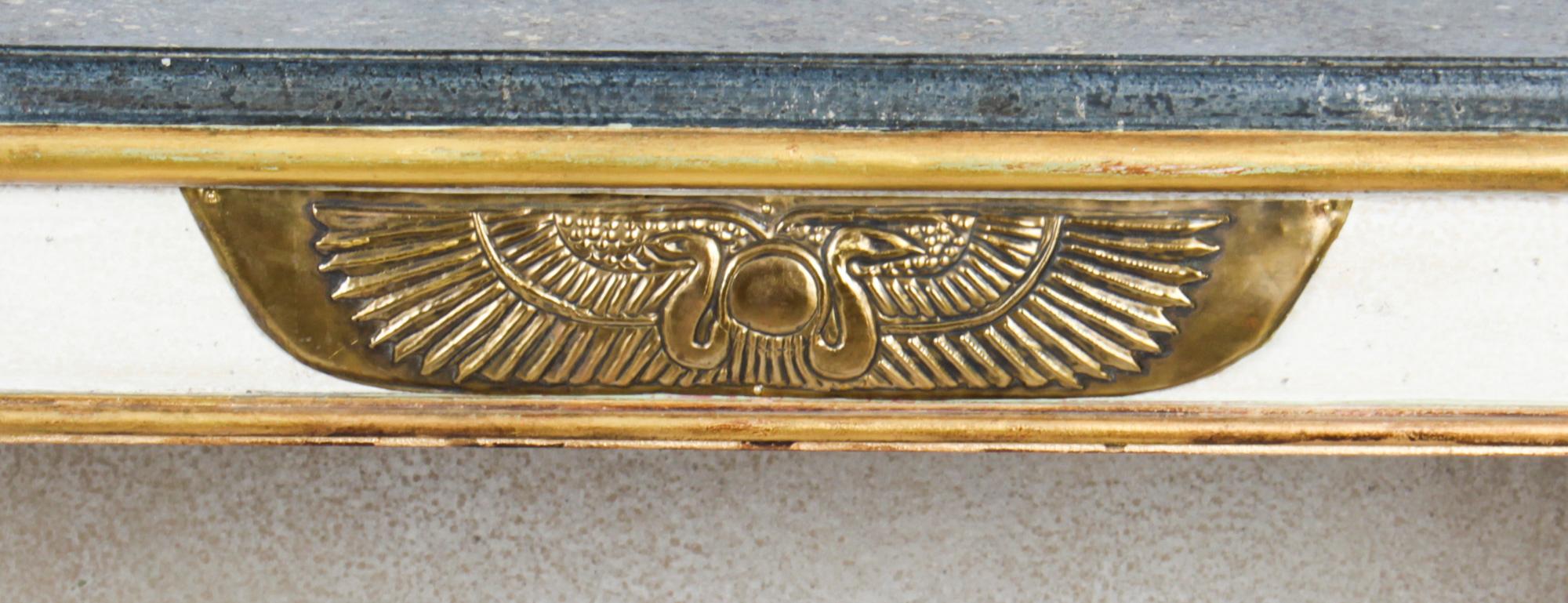 Table console peinte vintage de style Empire français Milieu du 20ème siècle en vente 3