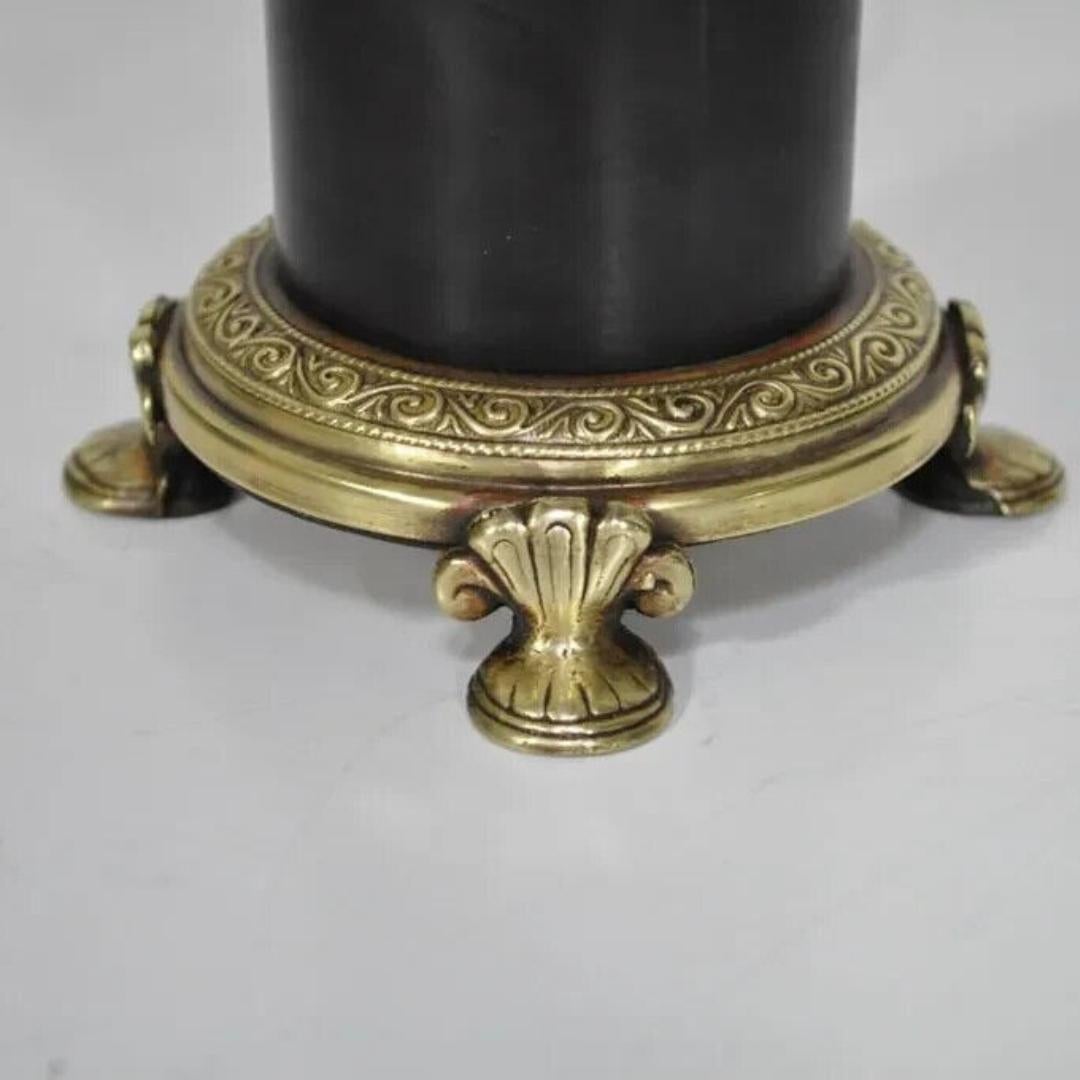 Vintage French Empire Style Small Bronze Urn Form Boudoir Vanity Table Lamp For Sale 3