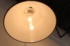 Vintage French Enamel Finish Shop Light