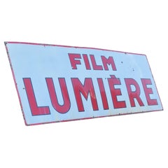 Vintage French Enamel sign  Film Lumiere