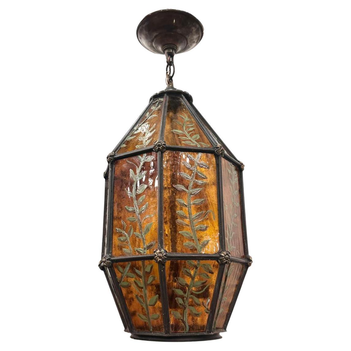 Lanterne émaillée française vintage
