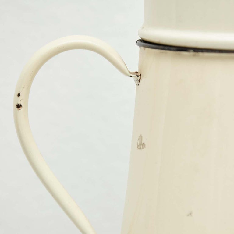 Vintage French Enamelwared Sculptural Decorative Coffee Maker, circa