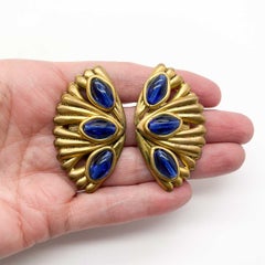 Vintage French Fan Earrings 1980s