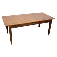 Vintage French Farmhouse Oak Dining Table, 1950s