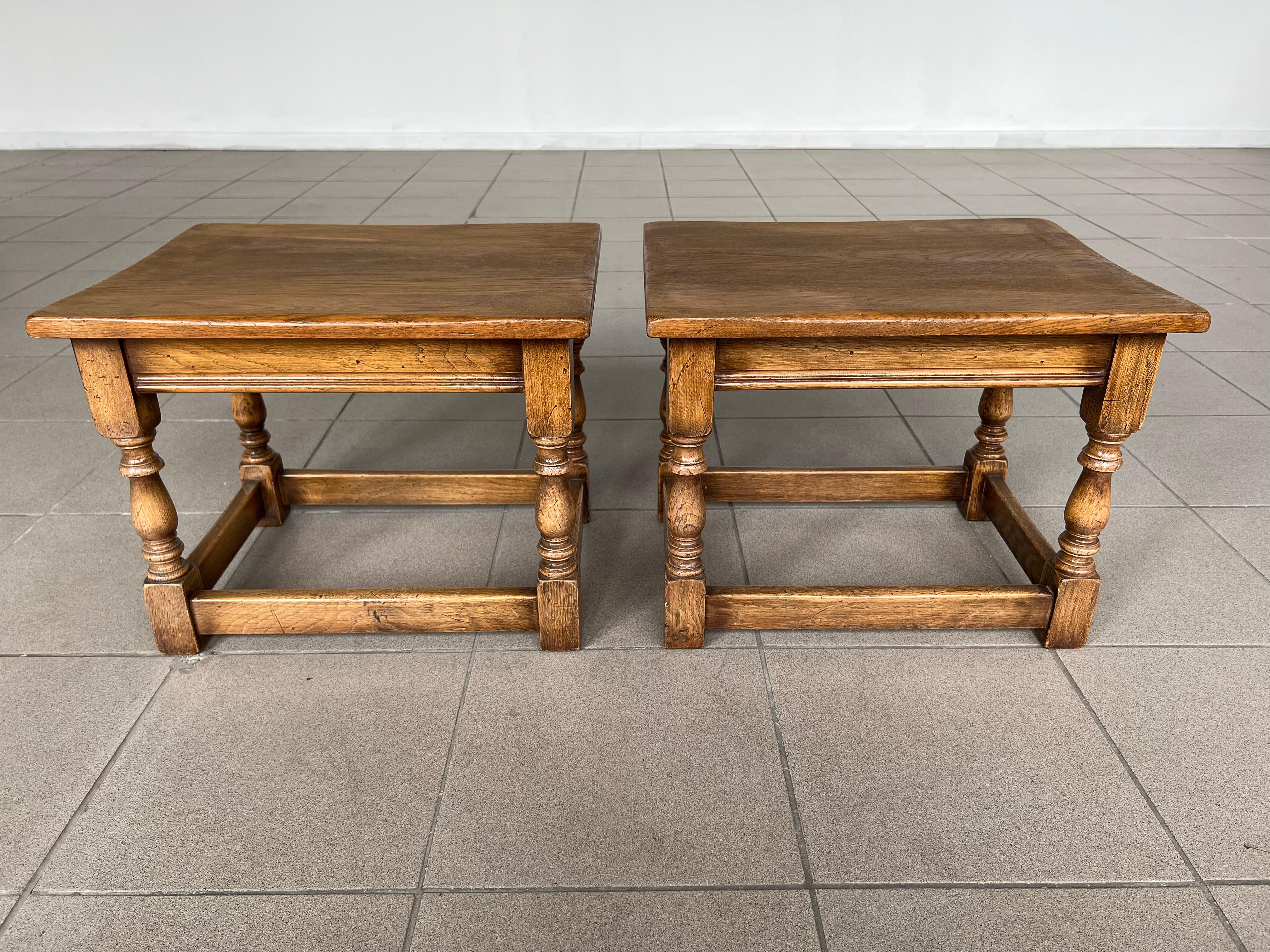 Vintage French Farmhouse Style Coffee Table Nest - Set of 3 2