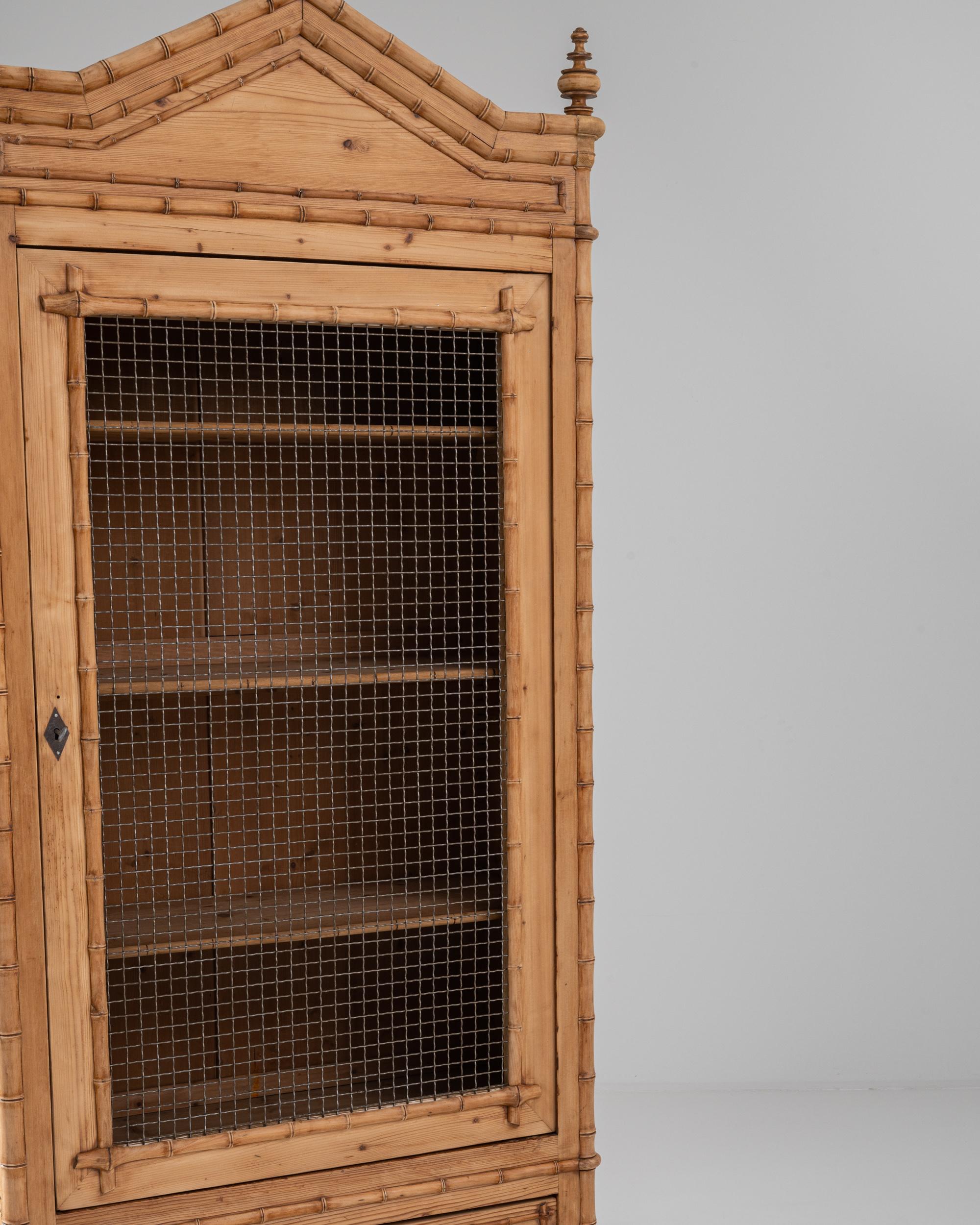 Vintage French Faux Bamboo Cabinet 2