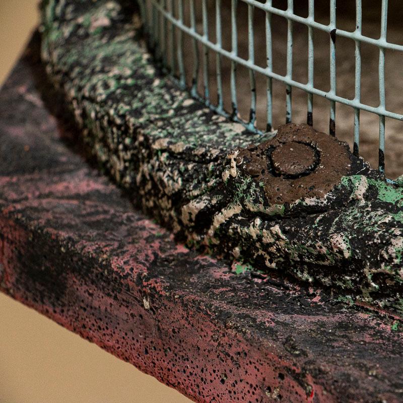 Concrete Vintage French Faux Bois Cement Large Bird Cage