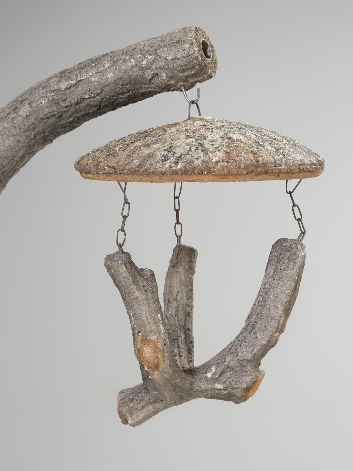 Französische Faux Bois-Laterne oder Vogelfütterer mit integriertem Pflanzgefäß, Original  (Mitte des 20. Jahrhunderts) im Angebot