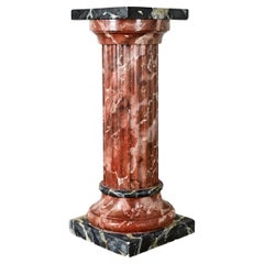 Vintage French Faux Finish Marble Column