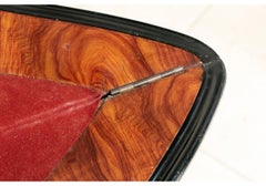 Vintage French Figured Wood Games Table