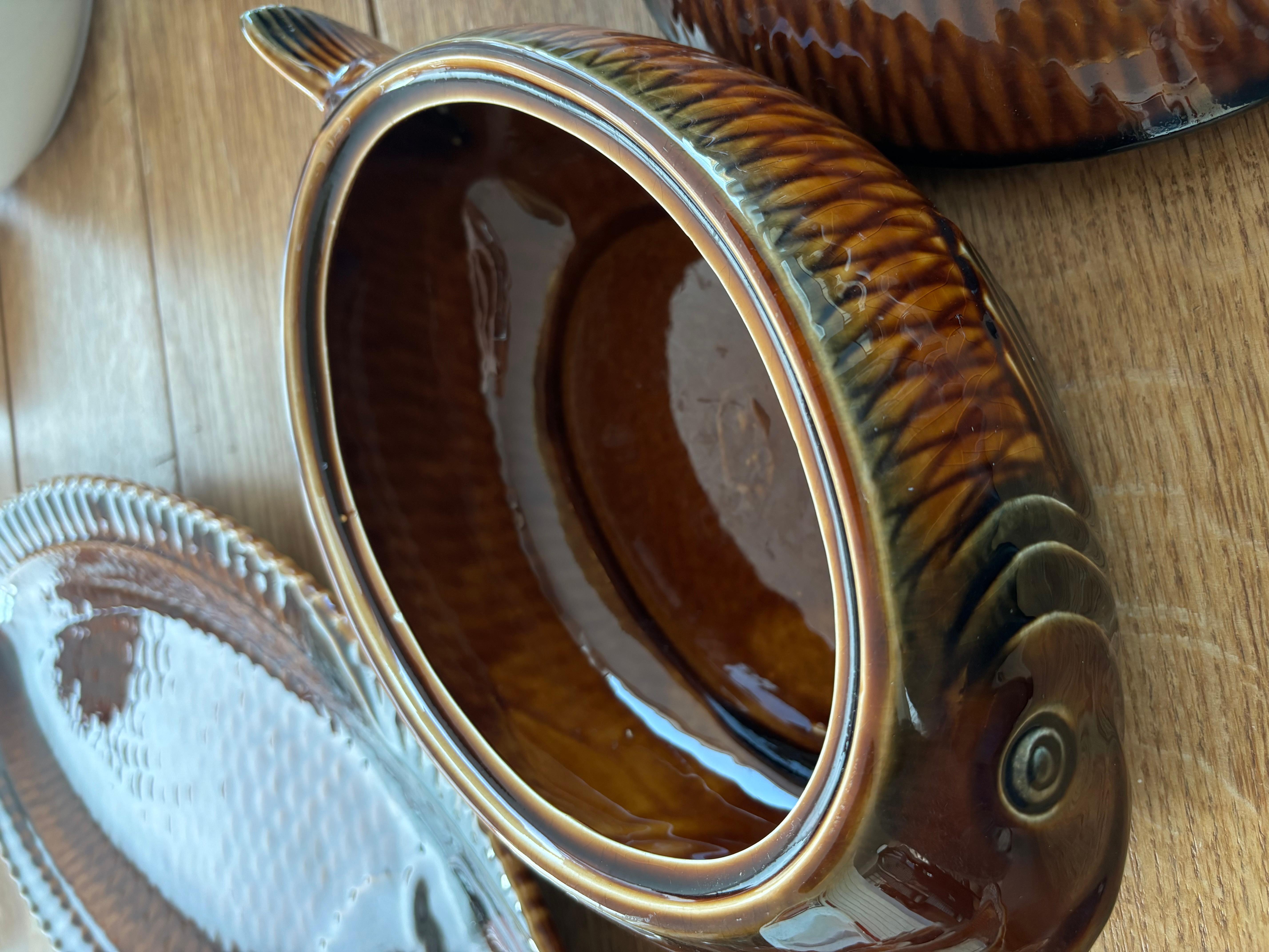 Céramique Set de ragoût de poisson français vintage en vente