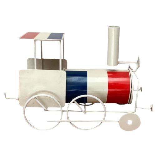 Vintage French Flag Tin Locomotive Figurine