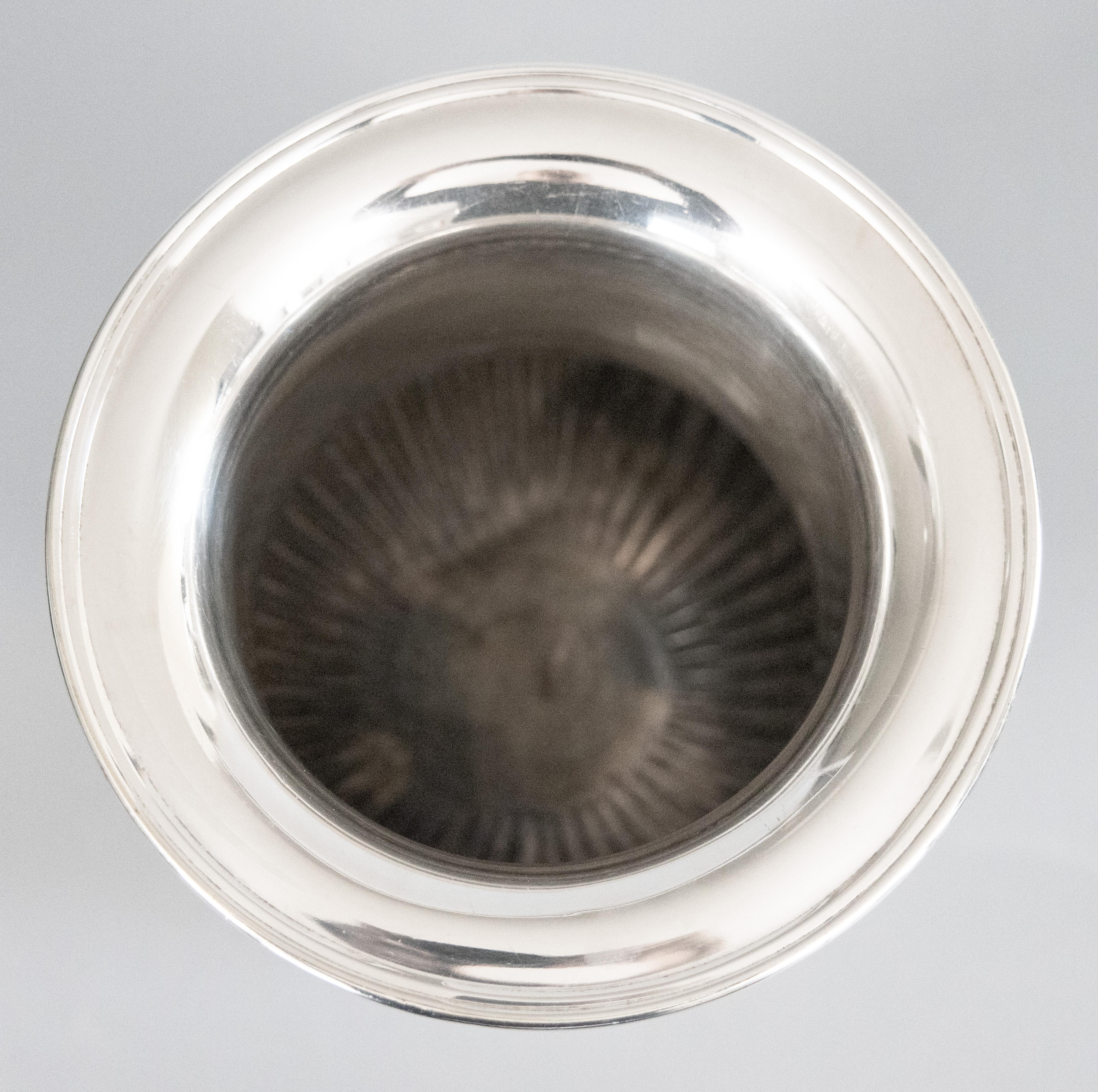 Vintage French Fleuron Christofle Silber Platte Champagner Eimer Weinkühler (Versilberung) im Angebot
