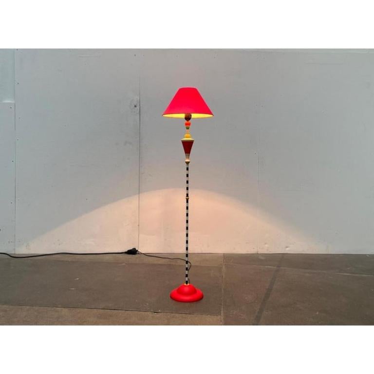 Lámpara de pie francesa vintage de Olivier Villatte, años 80 en venta 3